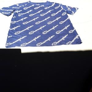 Dark Blue and White Women's champion Shirt